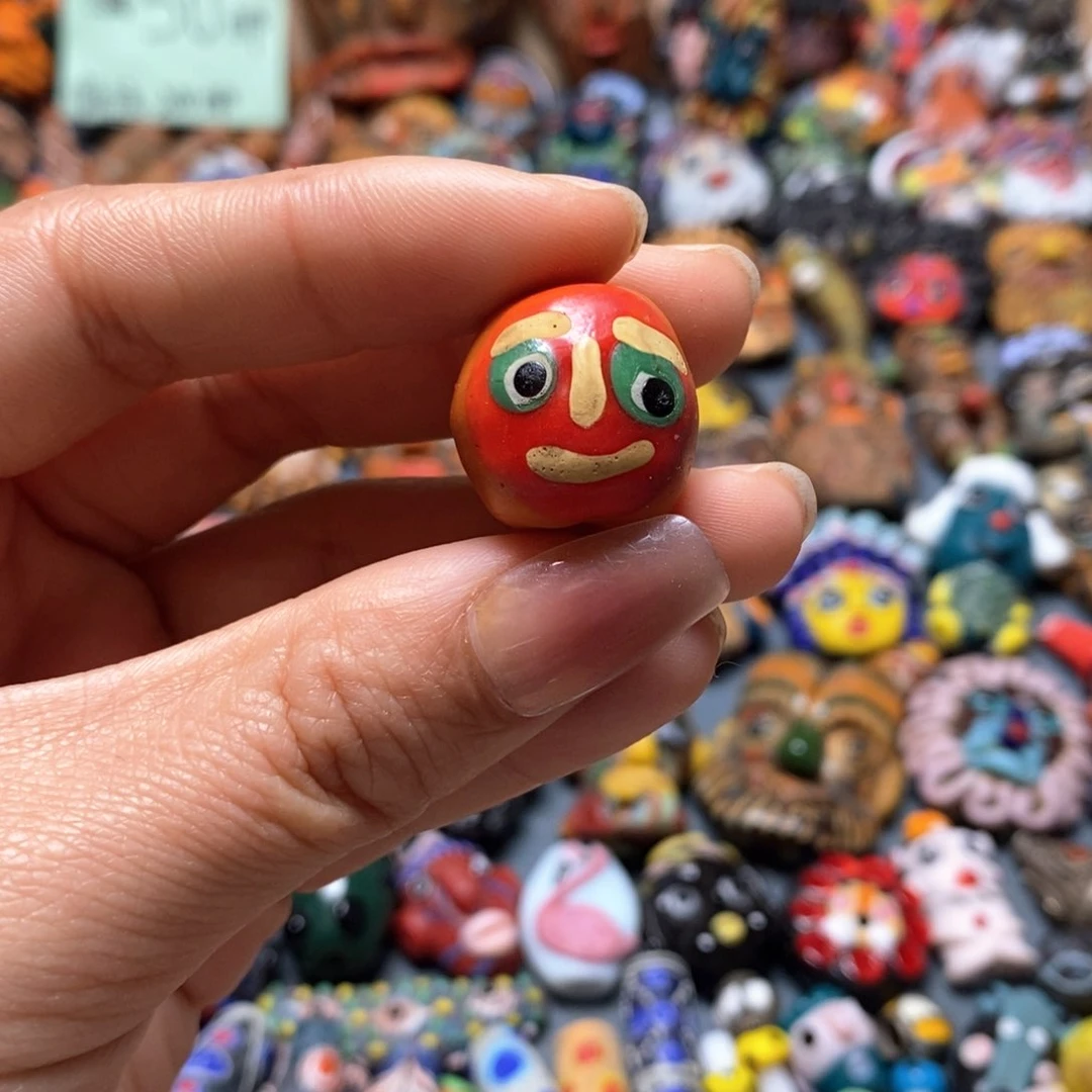 琉璃颈饰印度尼西亚脸珠