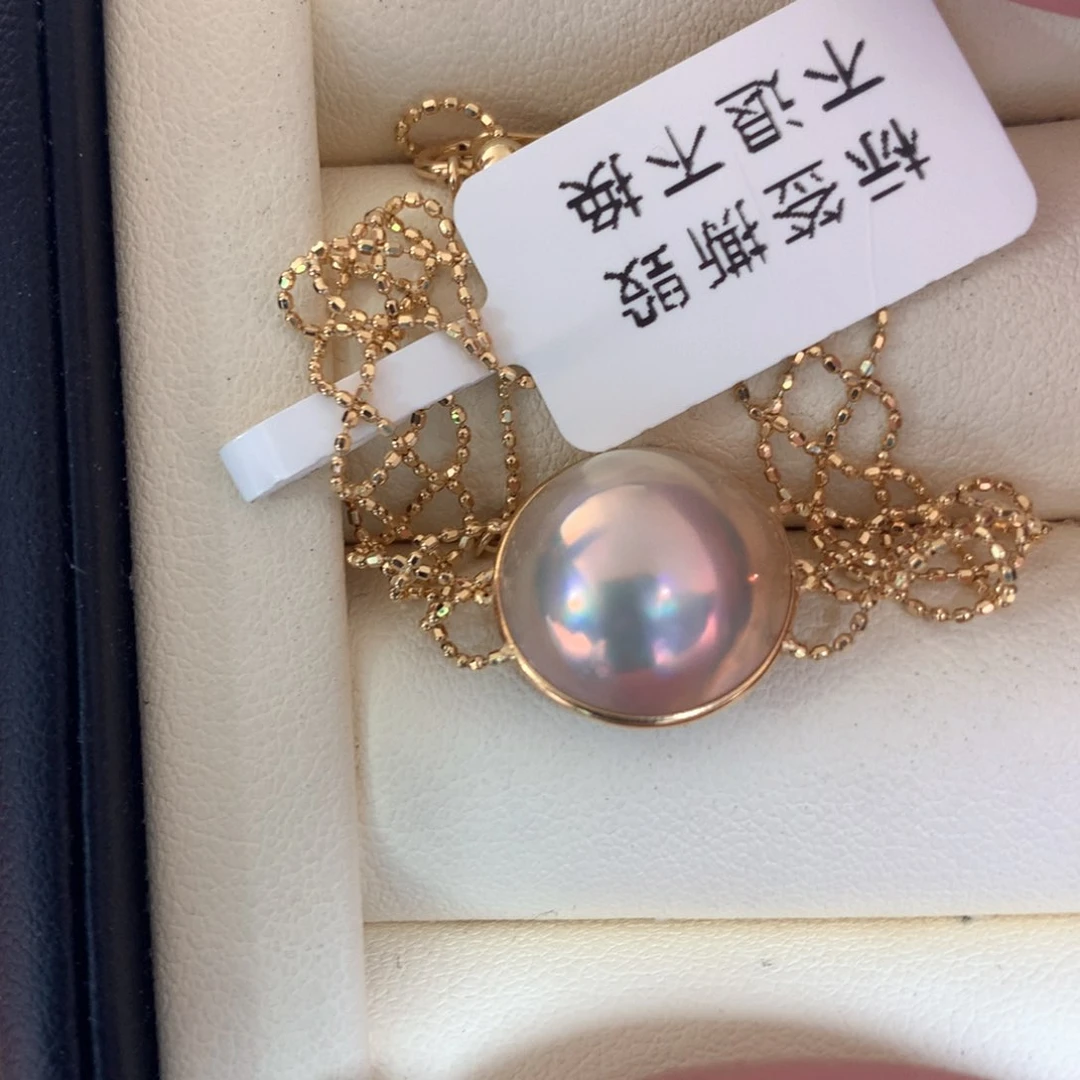 18K金镶嵌手绳拼合珍珠（马贝珠）