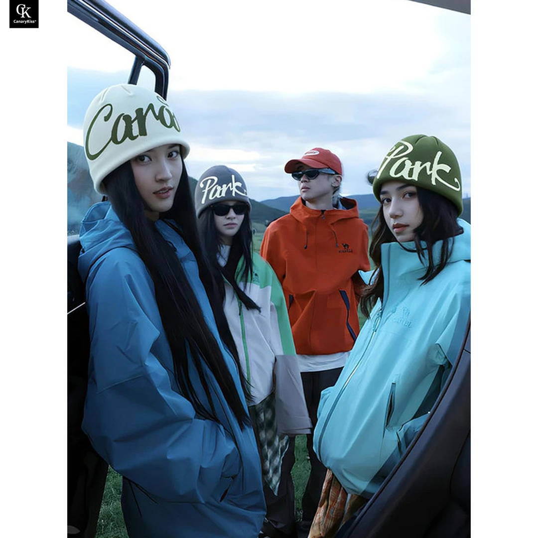 CanaryKiss山系堆堆帽针织帽女川西旅游慵懒风户外登山徒步冷帽男