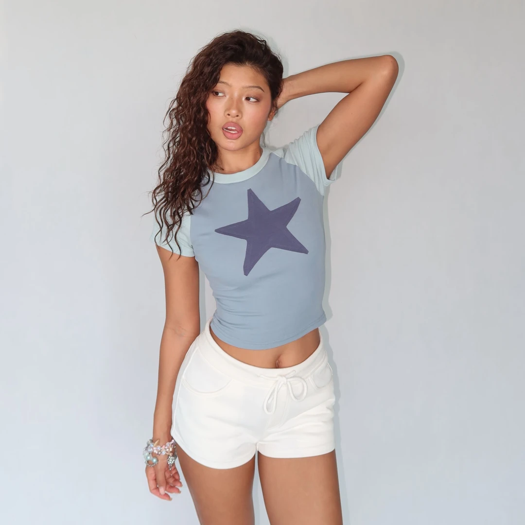 【Fcii】星星休闲风印花短袖 H4S1335