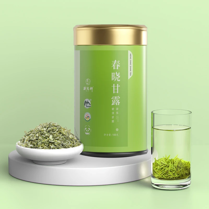 赋雅轩【春晓甘露】2025新茶手工甘露蒙顶山茶绿茶栗香花香