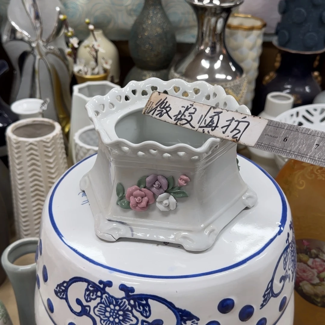 瓷片陶瓷工艺花瓶摆件