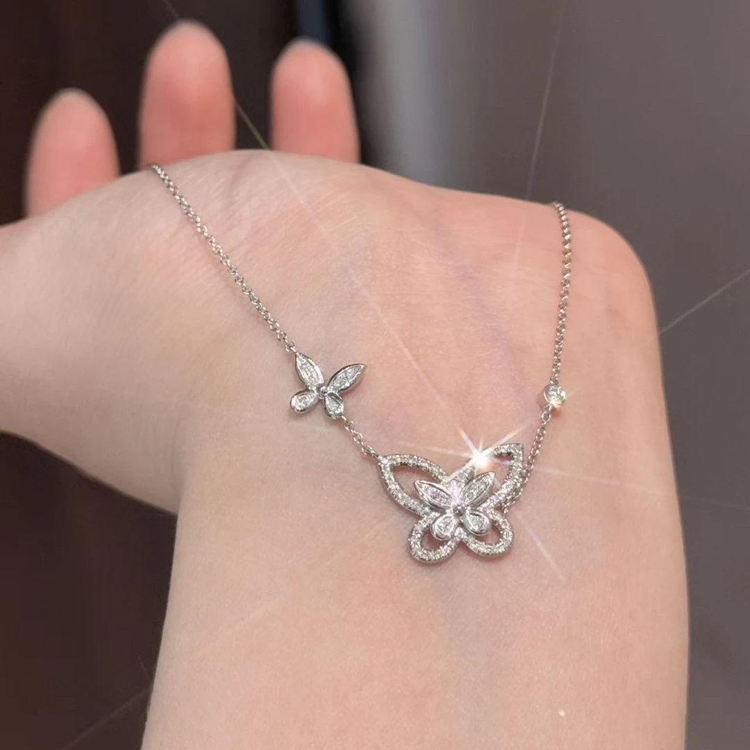 【富恩珠宝】0713重金A  双蝴蝶项链ZSXL