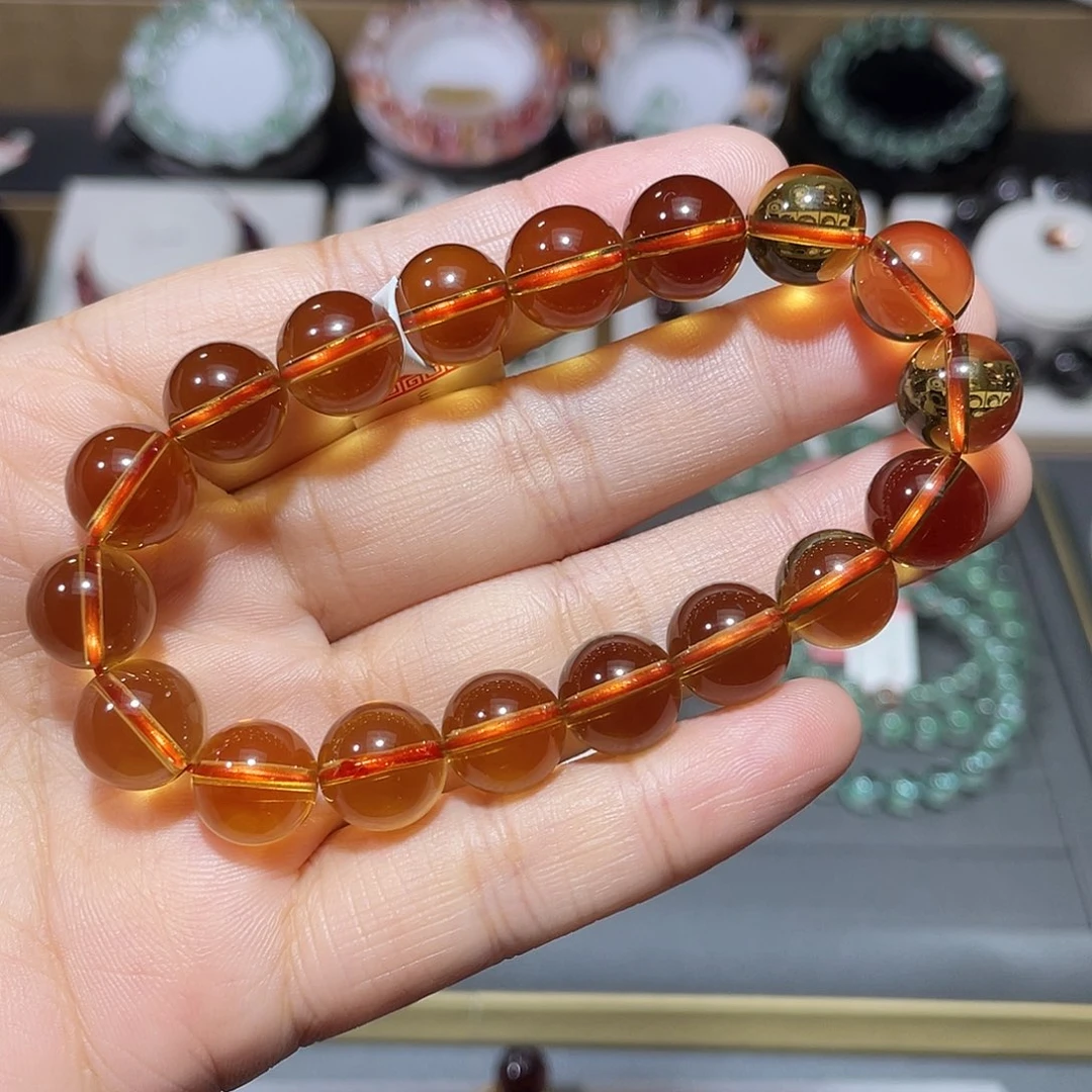 水晶未镶嵌手串黄水晶手串