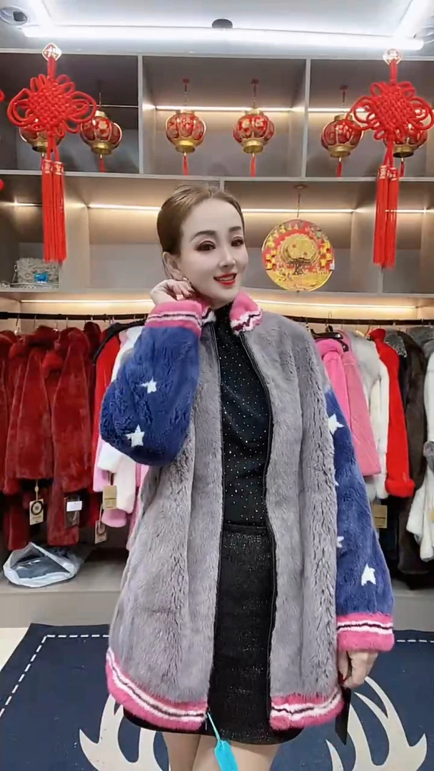 2024新款进口天鹅绒整貂貂皮大衣女水貂皮草外套连帽中长款年轻款