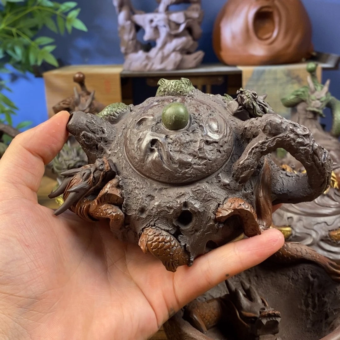 茶壶紫砂紫砂 龙壶