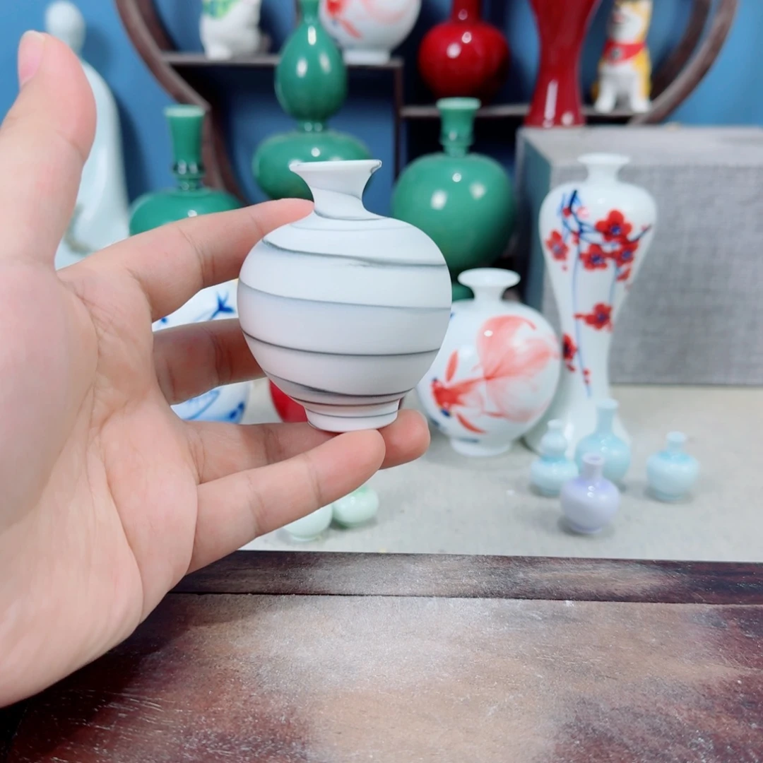 陶瓷手工小花器摆件