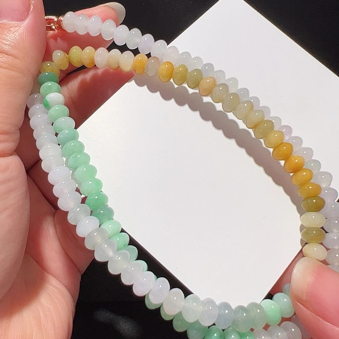 翡翠未镶嵌颈饰项链