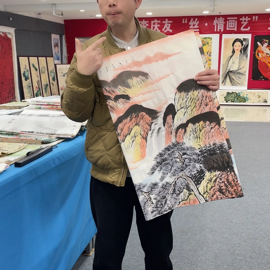 国画今天上午国画作品展示