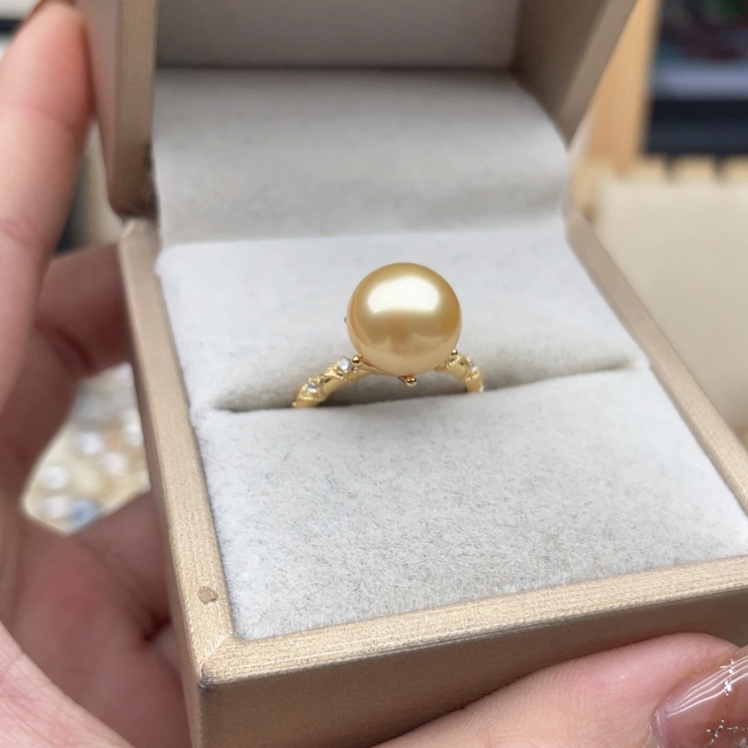 海水珍珠银S925镶嵌戒指F114