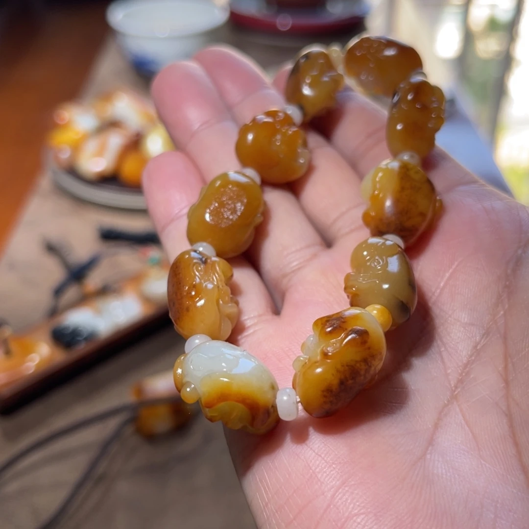 山***山和田玉（子料）未镶嵌手链