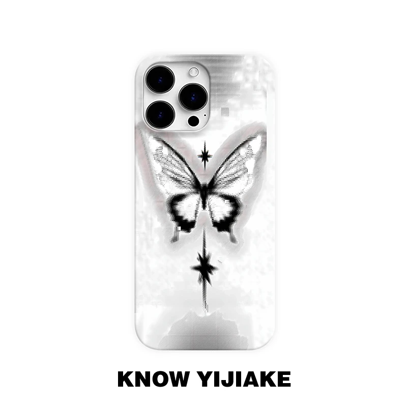 美式蝴蝶适用苹果16promax手机壳ipone15pro小众14p/13/12p创意11