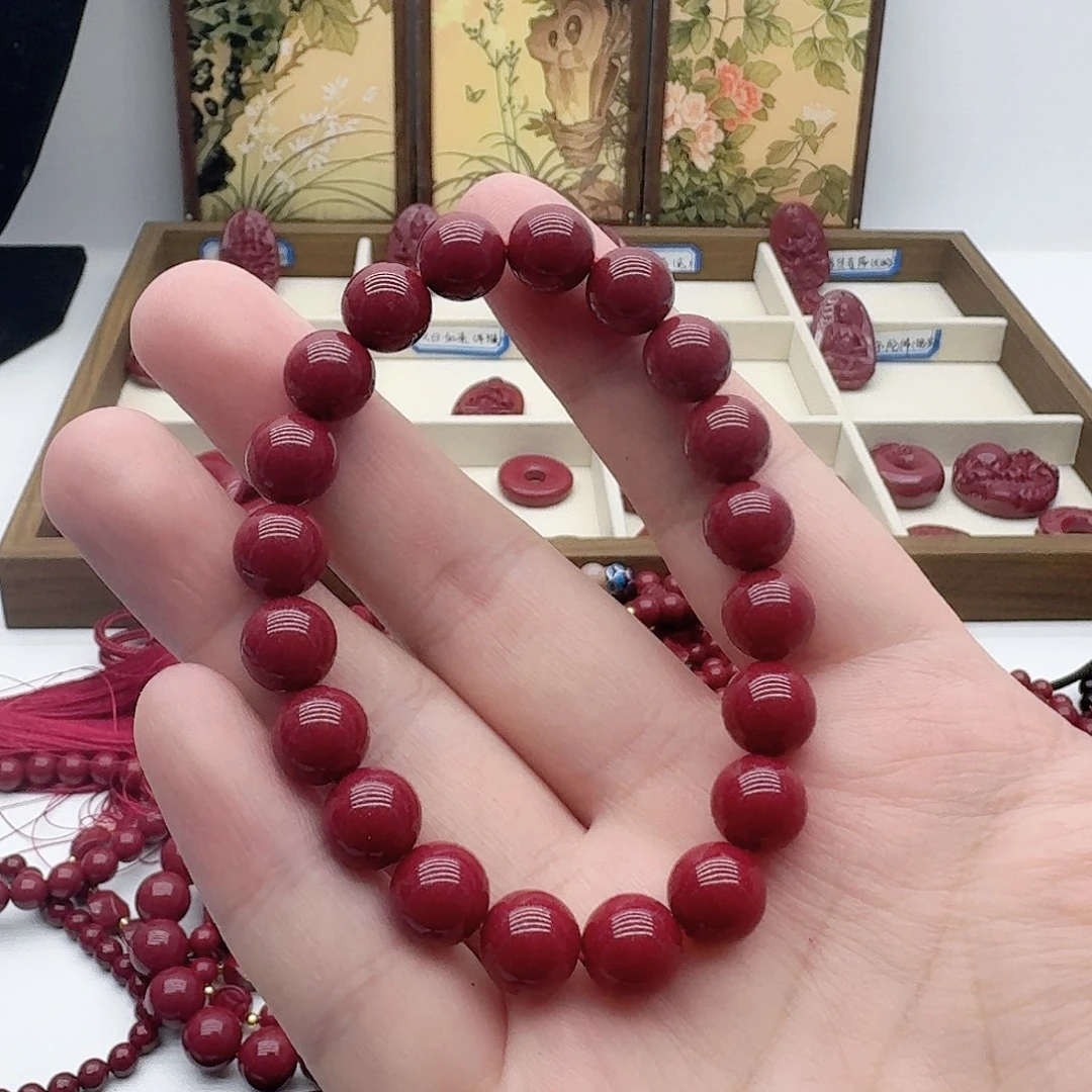 含辰砂工艺品素圈10mm