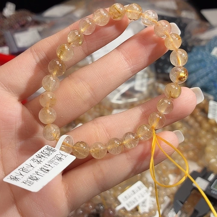 手链水晶未镶嵌27号金发晶卡7.8