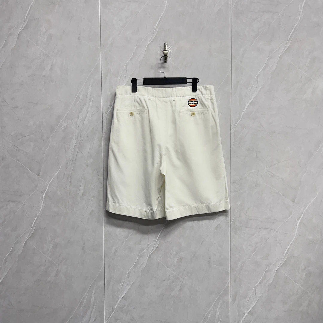 95新 GUCCI/古驰 98新/刺绣Logo水洗牛仔短裤/08018/50码/夏季