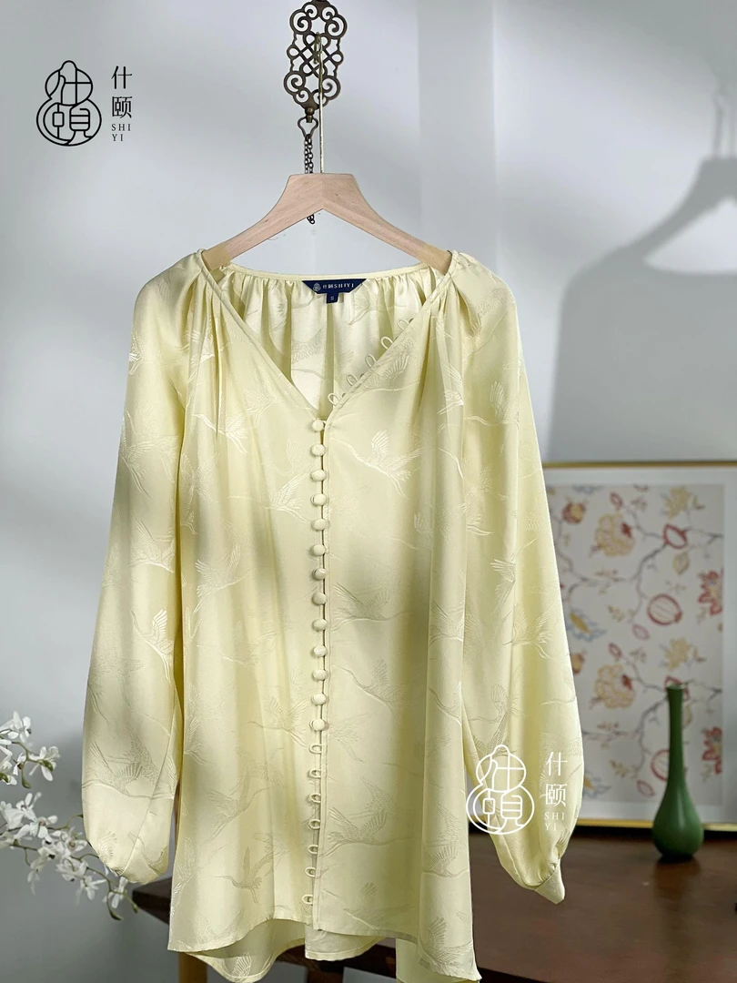 飞鹤提花缎小衫&多色可选