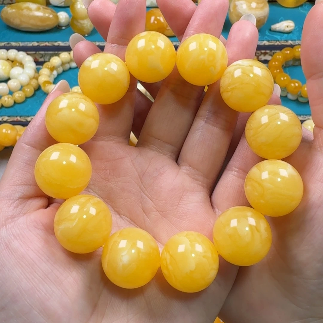 琥珀未镶嵌手链同料