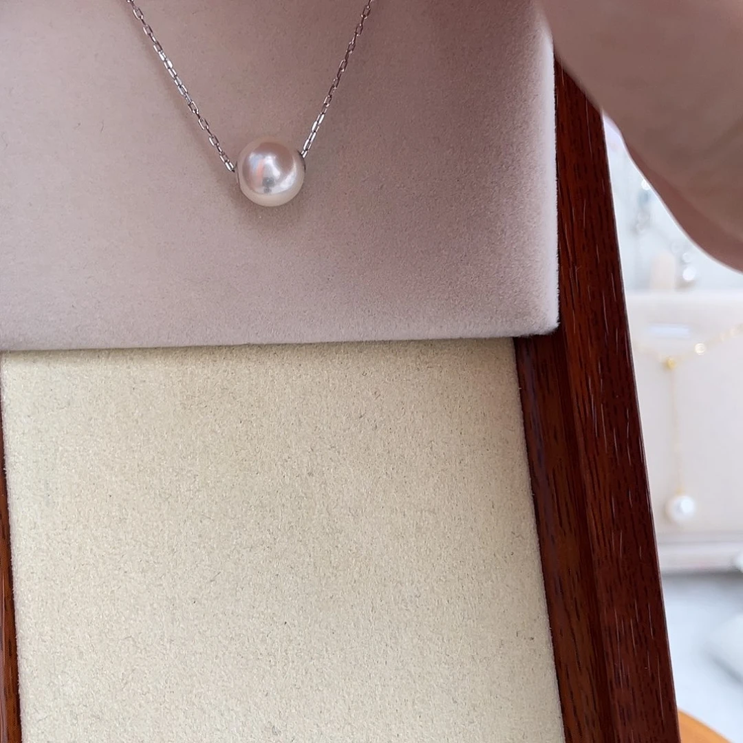 海水珍珠18K金镶嵌吊坠(赠链)