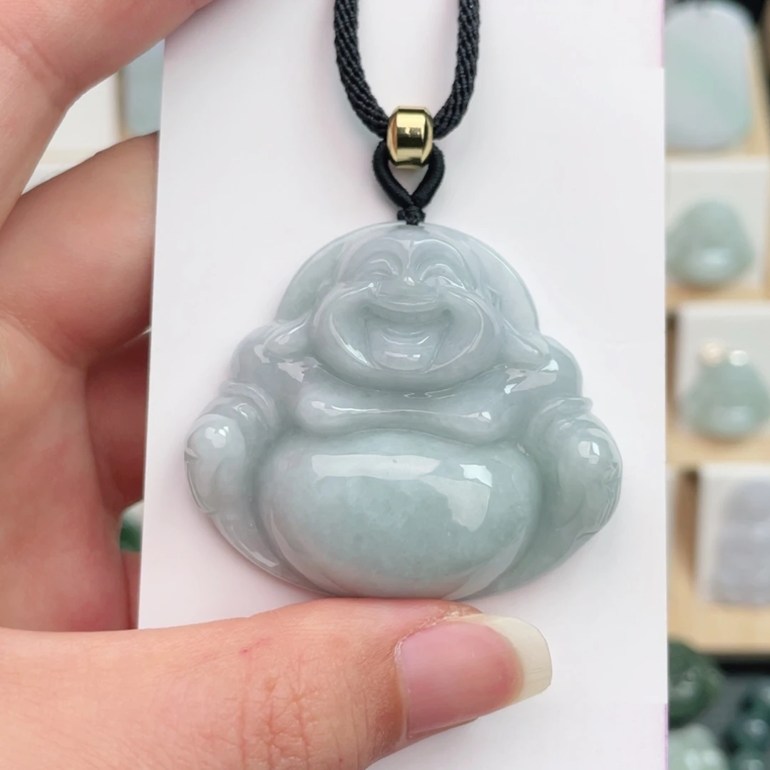 翡翠未镶嵌颈饰佛公