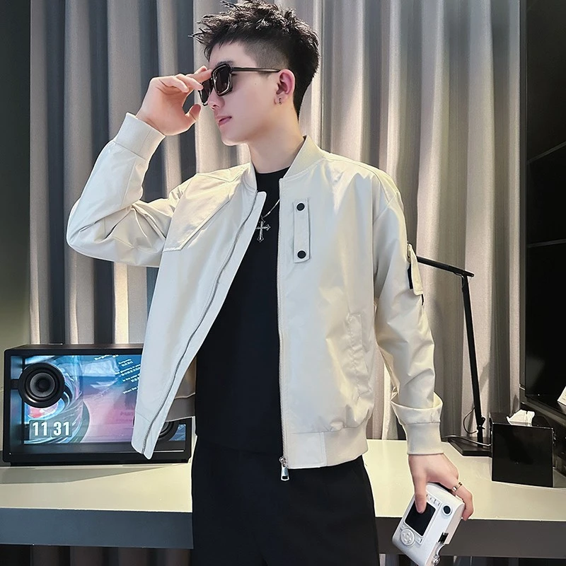 潮牌痞帅夹克外套男春秋款棒球服男款2025新款男士休闲春装上衣服