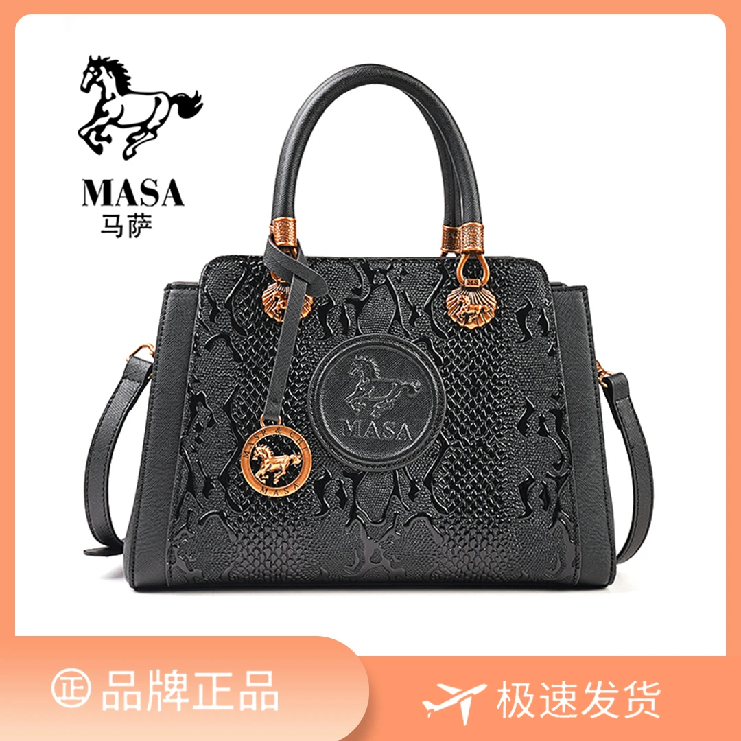 碎花防刮单肩包妈妈包包托特包印花休闲轻奢时尚百搭女士黑色大气