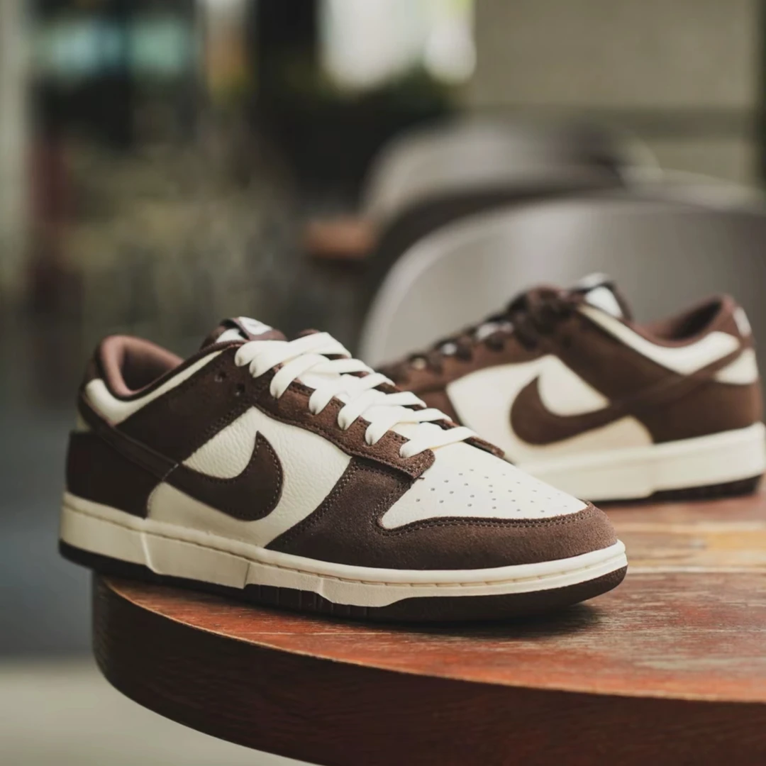 NIKE/耐克【流光风】巧克力薄底板鞋Dunk Low男款 摩卡棕 FQ8249104