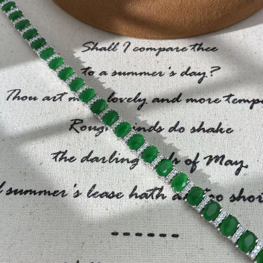 铜合金锆石手链 远远（YY633）【镀真金 高版本】复古时尚满镶18cm