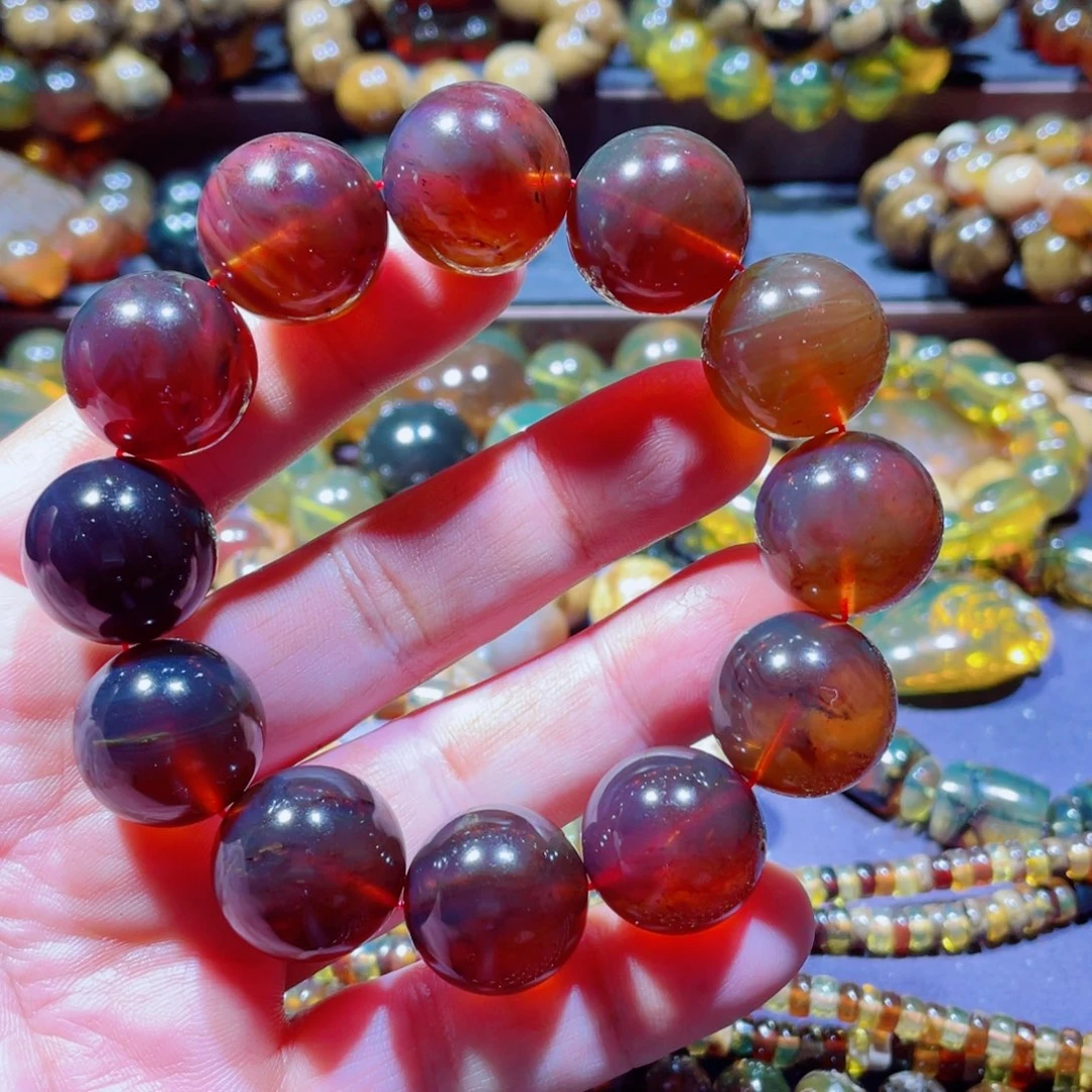 琥珀未镶嵌手链天然