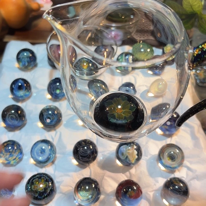 玻璃茶器依然绿花语