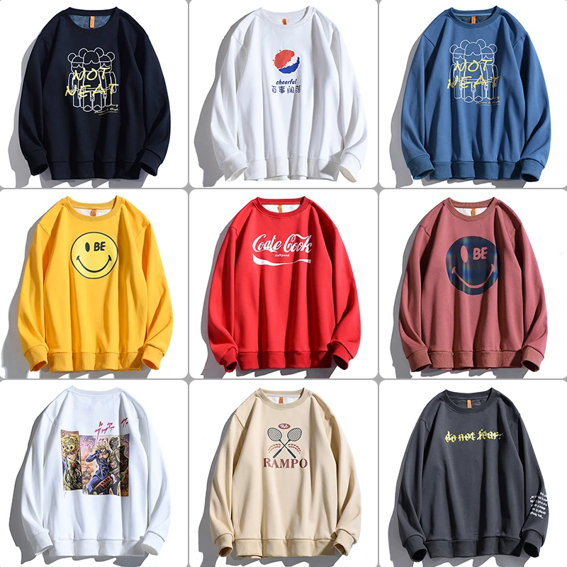 【29到手三件】春季ins情侣加绒圆领卫衣潮流宽松外套男女百搭上衣