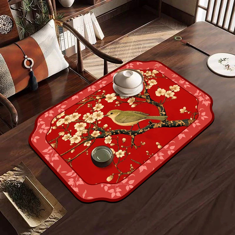 唐三福沥水垫喜庆台面家用速干茶垫碗碟隔热防水桌面防烫防油免洗