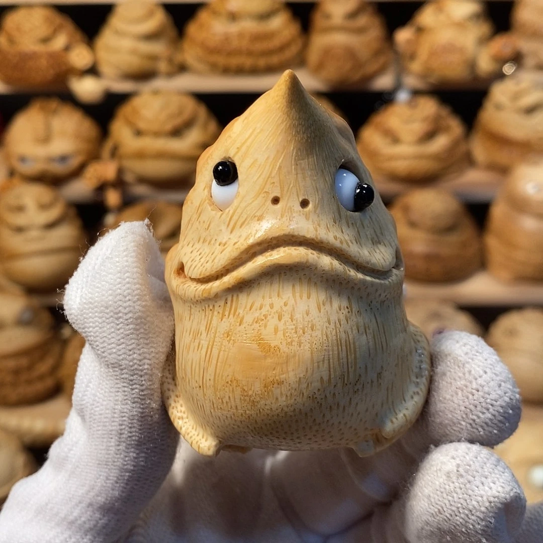 竹竹根雕金蟾竹根雕