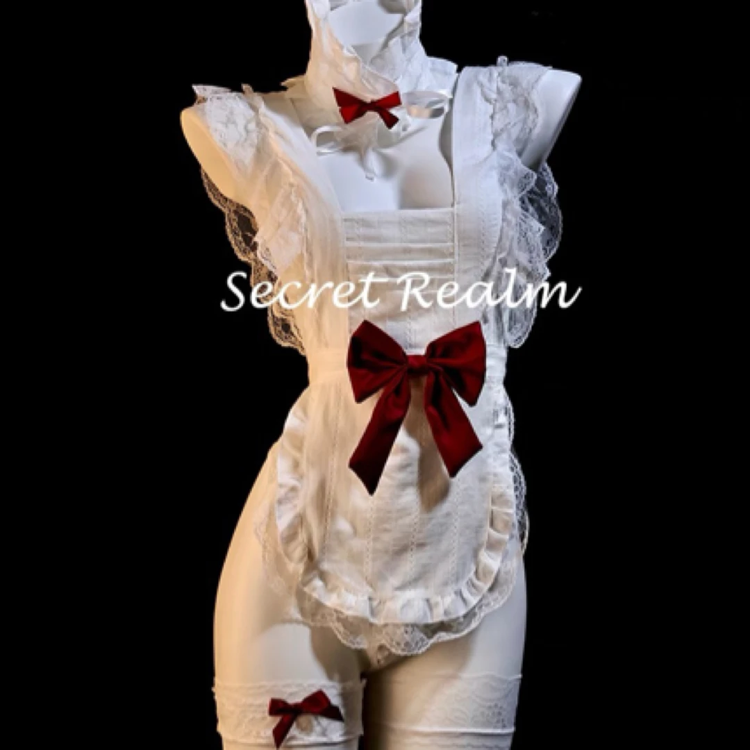 秘境「甜心糖果」性感女仆cos制服纯欲可爱蕾丝蝴蝶结睡裙qqny