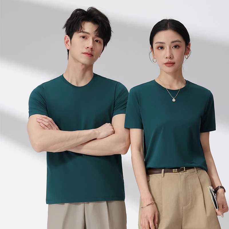 冰凉圆领T恤高端定制印LOGO聚会班服订制文化衫广告衫刺绣99069