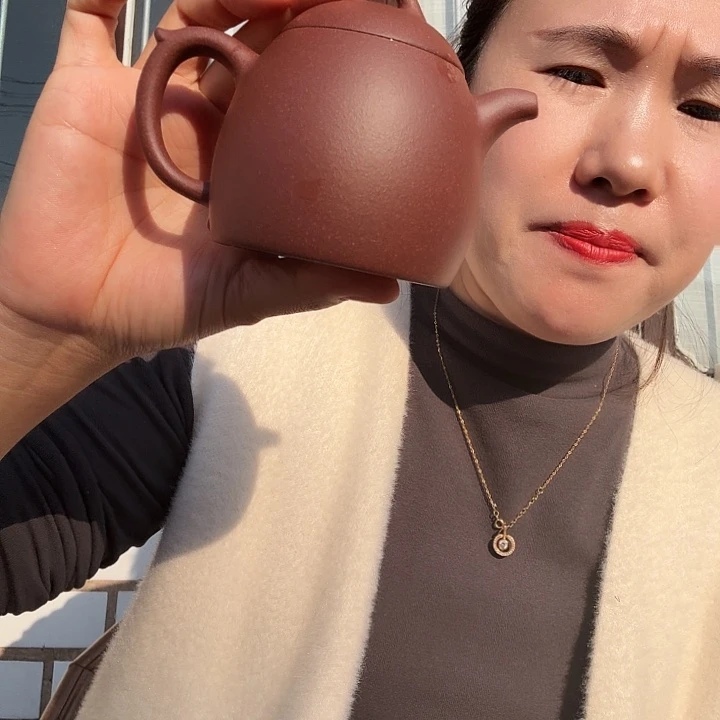 紫砂茶壶紫泥秦权200cc