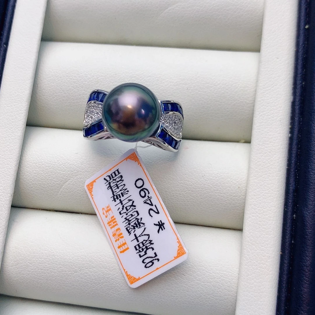 海水珍珠戒指银S925镶嵌W31