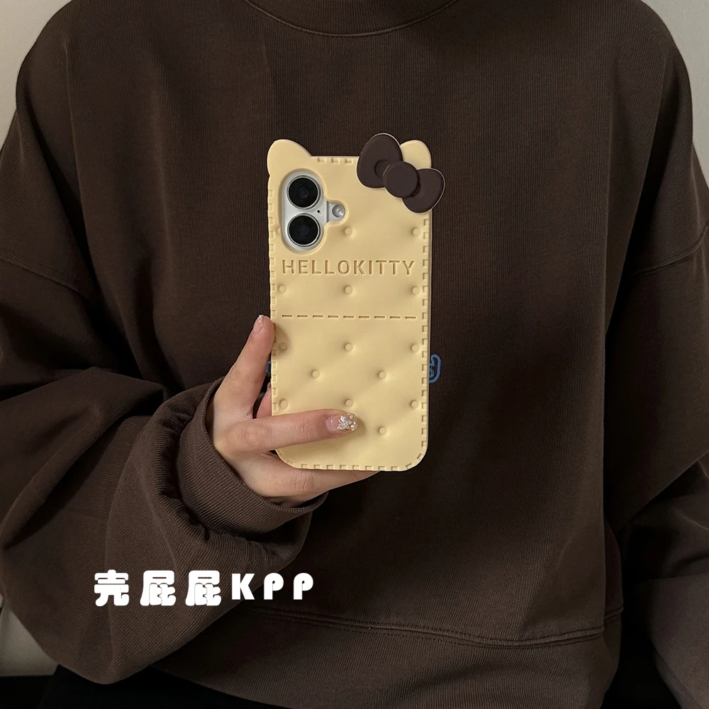 壳屁屁KPP可爱立体饼干KT猫ins韩系14适用16pro苹果16ProMax手机