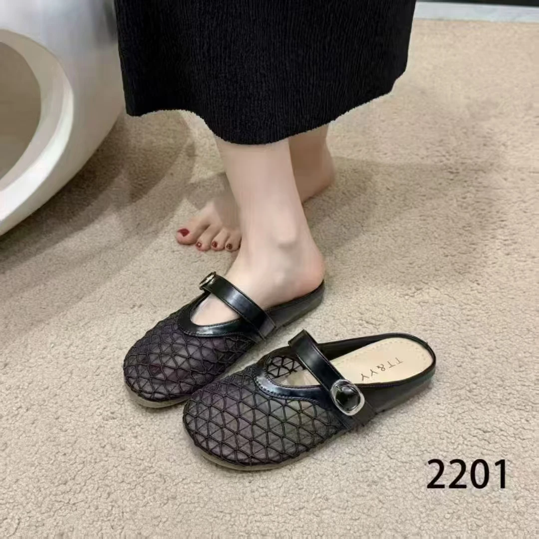 2201包头拖夏季半托时尚百搭复古