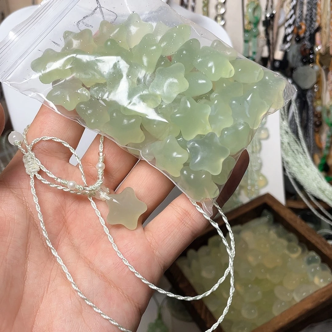 蛇纹石玉合金颈饰