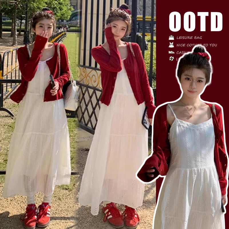 时髦孕妇装新款春夏新品温柔风春秋显瘦气质款洋气时尚吊带连衣裙