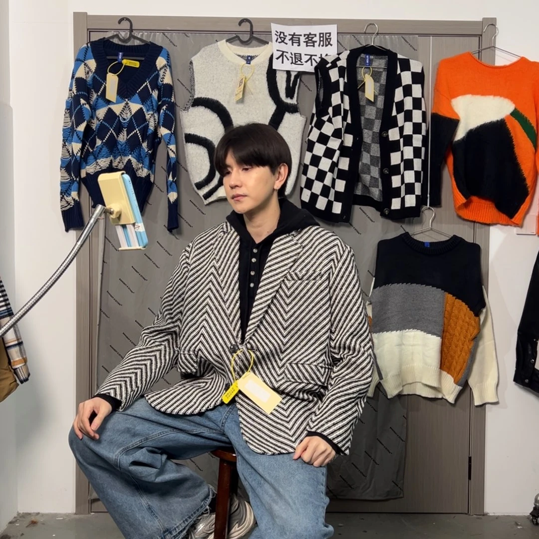 潮流时尚斑马纹夹克m码