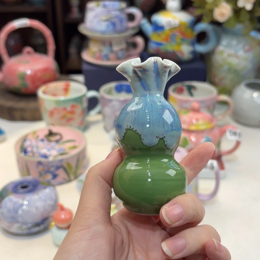 景德镇手绘高温釉下彩陶瓷茶具