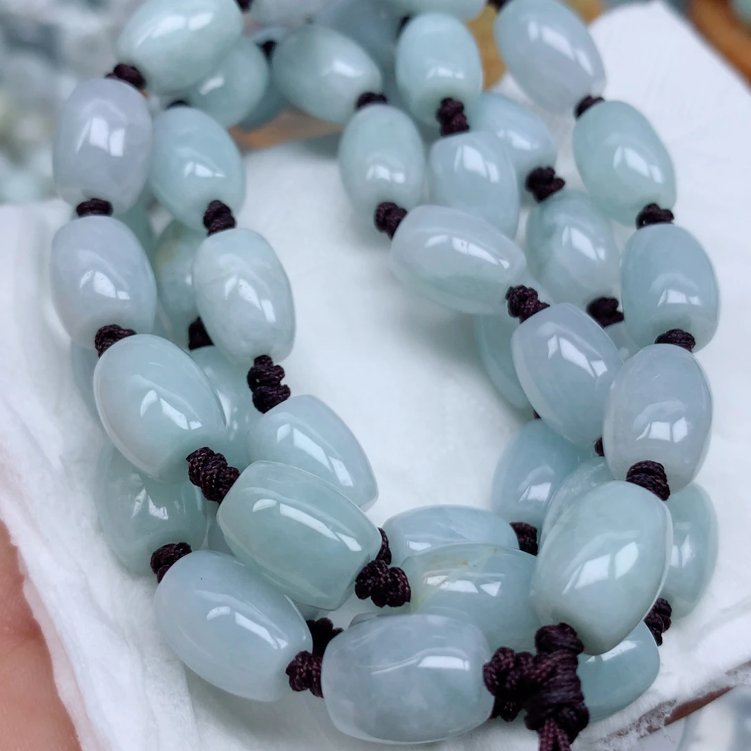 翡翠未镶嵌项链珠子珠