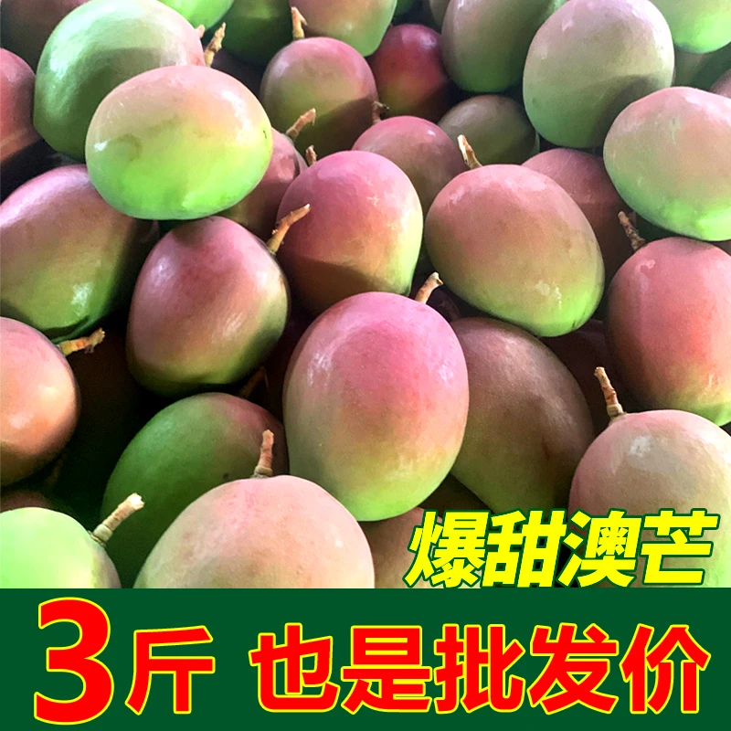 新鲜香甜澳芒苹果芒热带水果应季大芒果彩虹芒整箱批发澳芒
