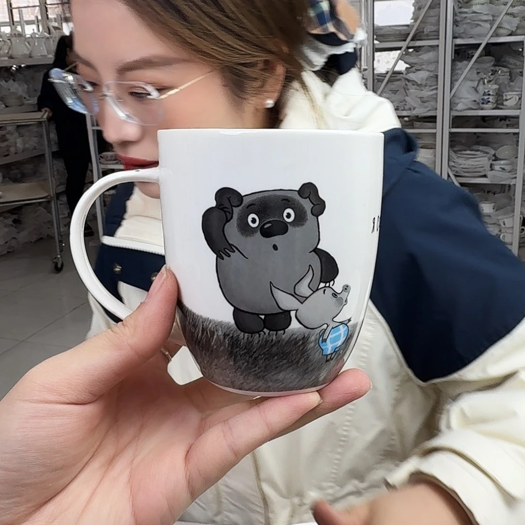 骨瓷马克杯370ml一个外贸骨瓷瑕疵品不忒不还 39米包邮