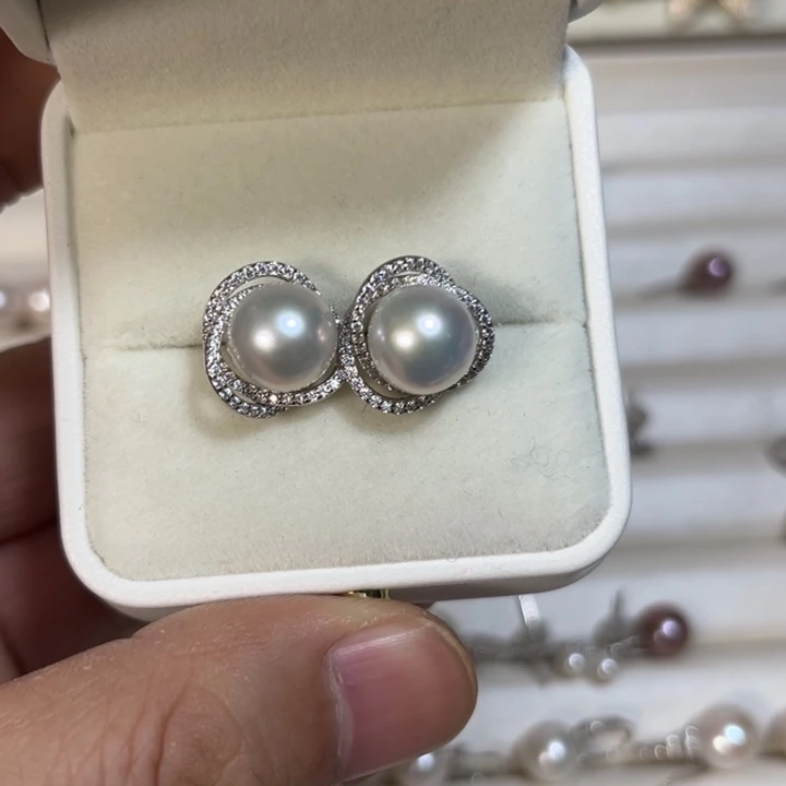 淡水珍珠颈饰银S925镶嵌錦*