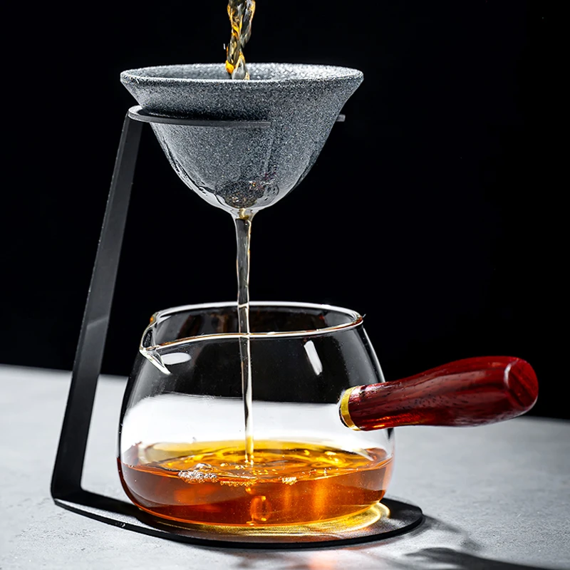 高档无孔茶漏茶滤公道杯一体矿石茶隔茶水过滤分离器茶茶漏过滤器