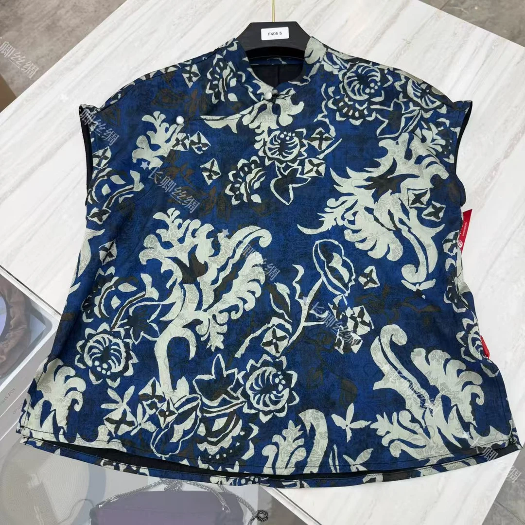 【长卿】新中式国风斜襟立领绸缎提花上衣女FY5042703