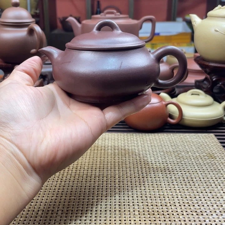 茶壶紫砂紫泥明炉半手工