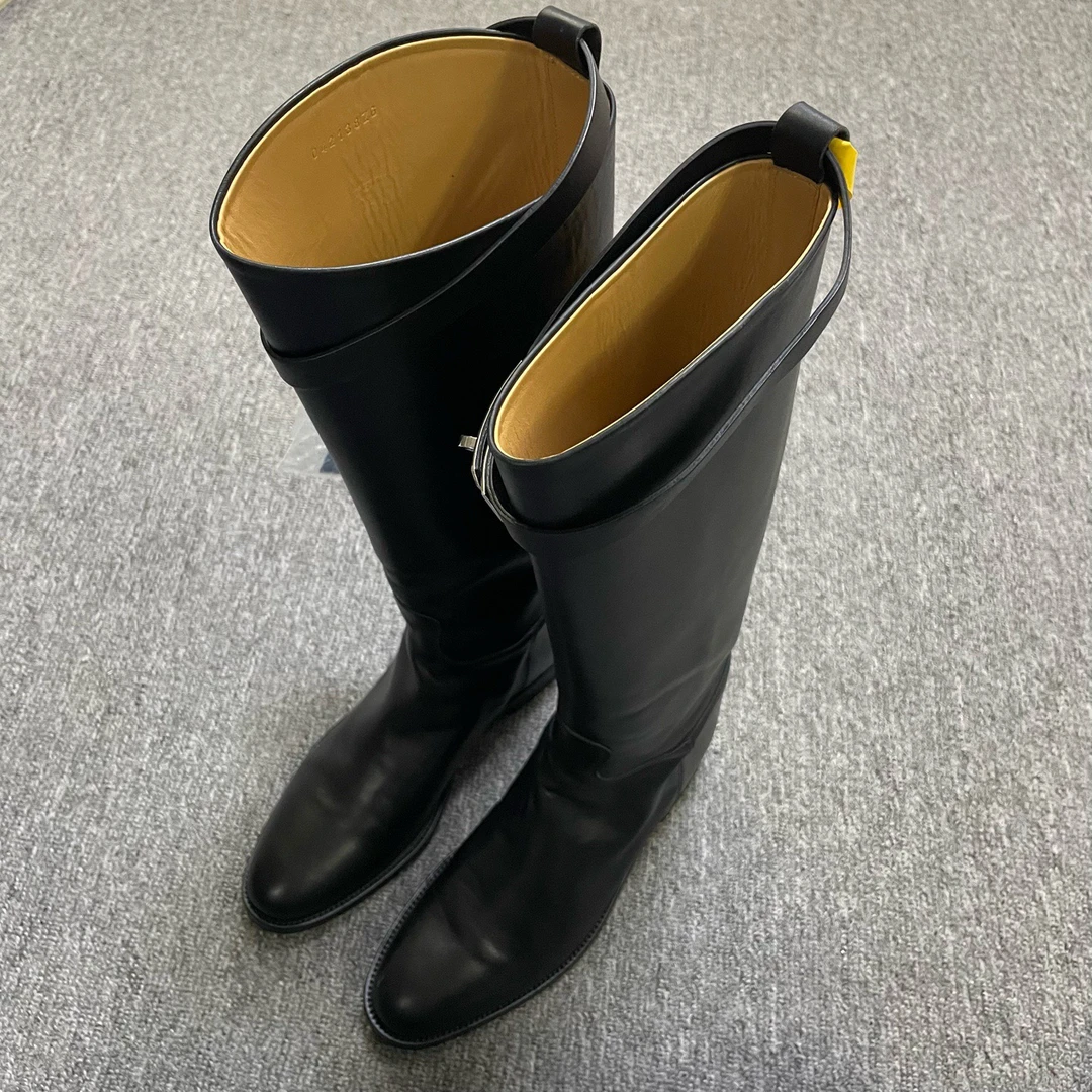 95新 Hermes/爱马仕 Jumping 舒适百搭高筒靴 37码/11551